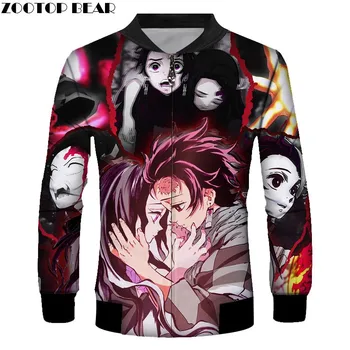

Anime Men Jacket 3D print Fashion Mens Coat Long Sleeve New year Zipper Cosplay Hip Hop Streetwear ZOOTOP BEAR