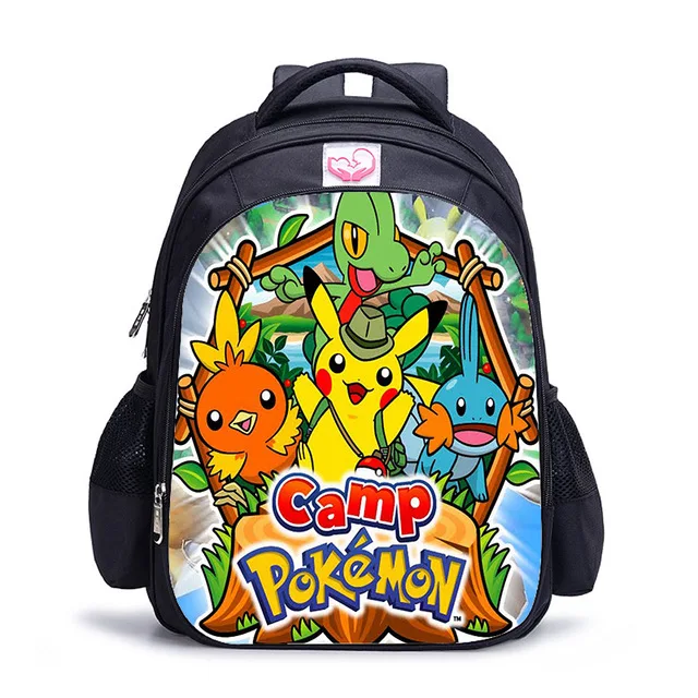 2 шт./компл. аниме рюкзак Pokemon Monster школьная сумка Ash Ketchum/Pikachu школьные сумки Девочки Мальчики портфель детский рюкзак для книг - Цвет: photo color