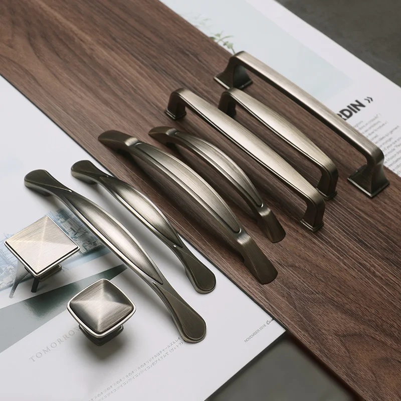 Современная простая Античная китайская зеленая бронзовая ручка Европейский