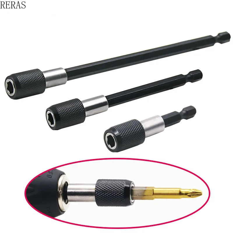 

Bit Head Post 6.35mm Hexagon Handle Quick-release Self-locking Post Strong Magnetic Extension Bit Screwdriver Extension Rod