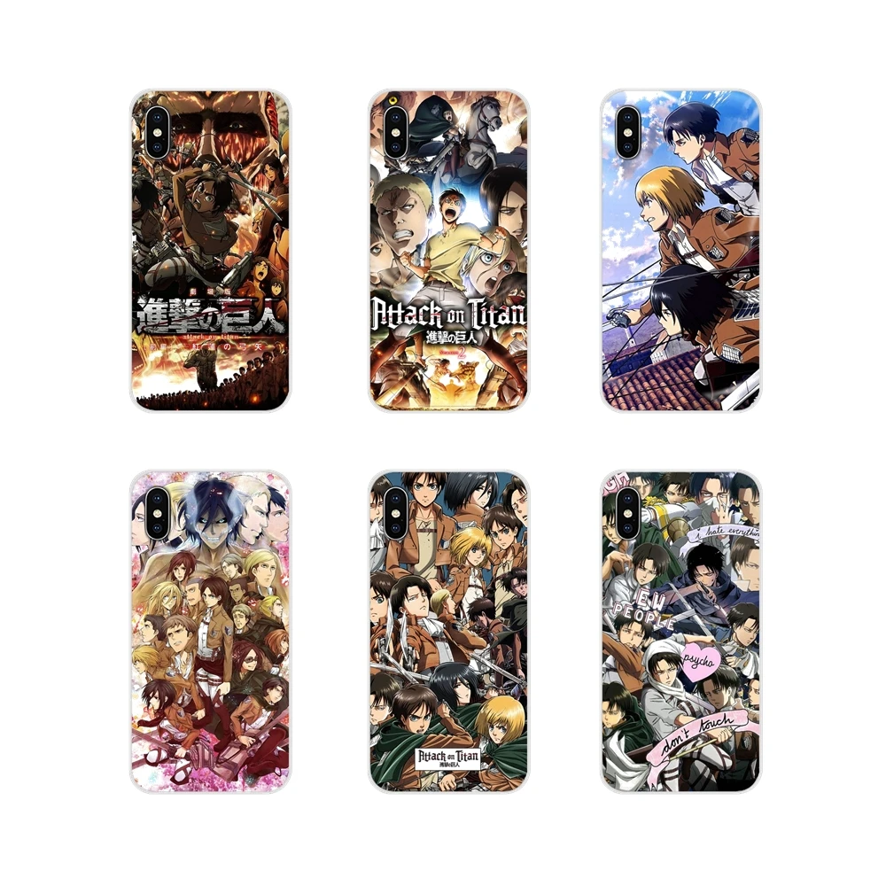 Transparent Soft Cases For Samsung Galaxy J1 J2 J3 J4 J5 J6 J7 J8 Plus 2018 Prime 2015 2016 2017 anime attack on titan character | Мобильные