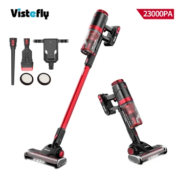 

Vistefly VX cordless vacuum cleaner 250W 23Kpa strong suction, operating time up to 50 min, with LED front lights, 2 in 1 brush