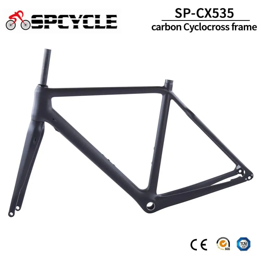 Spcycle T1000 карбоновая велосипедная Рама 700* 42C Aero Cyclocross велосипедная карбоновая рама плоское крепление дисковый тормоз 31,6 мм подседельный штырь