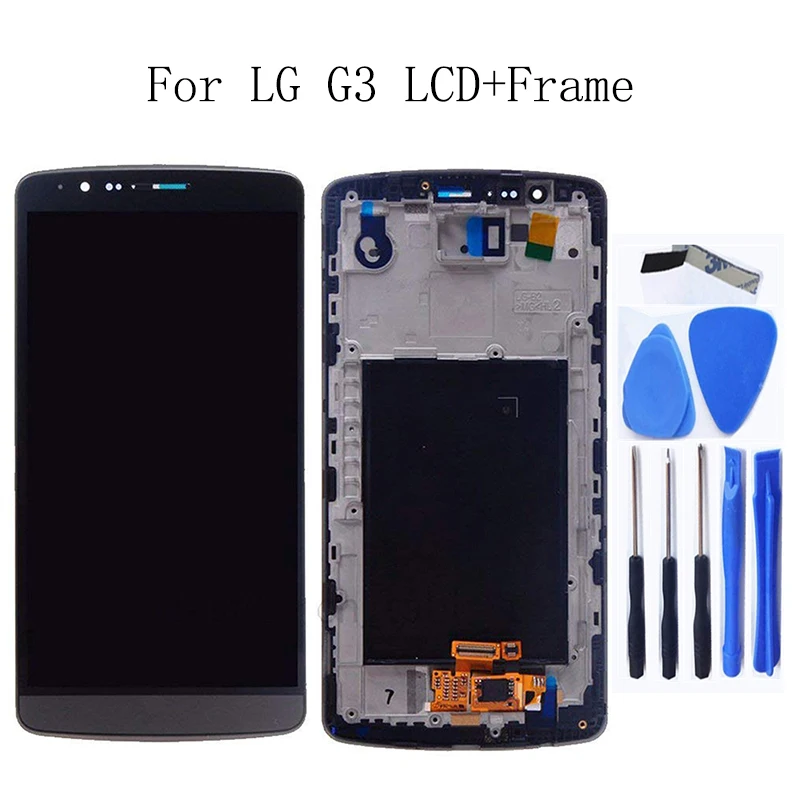 LG G3 D855  NERO TITANIO BIANCO kit ripar Lcd display touch e frame 