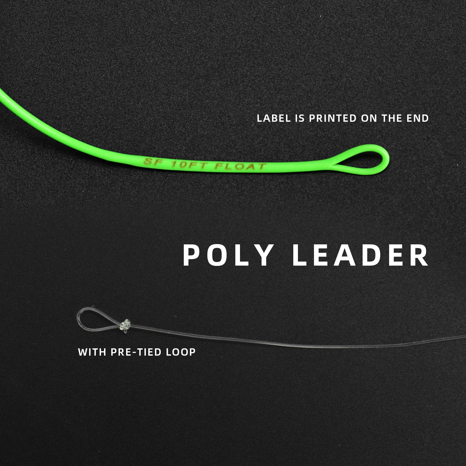 SF Fly Fishing Polyleader Monofilament Core Leader Line Fly Line for10' Salmon Poly Leader 10FT