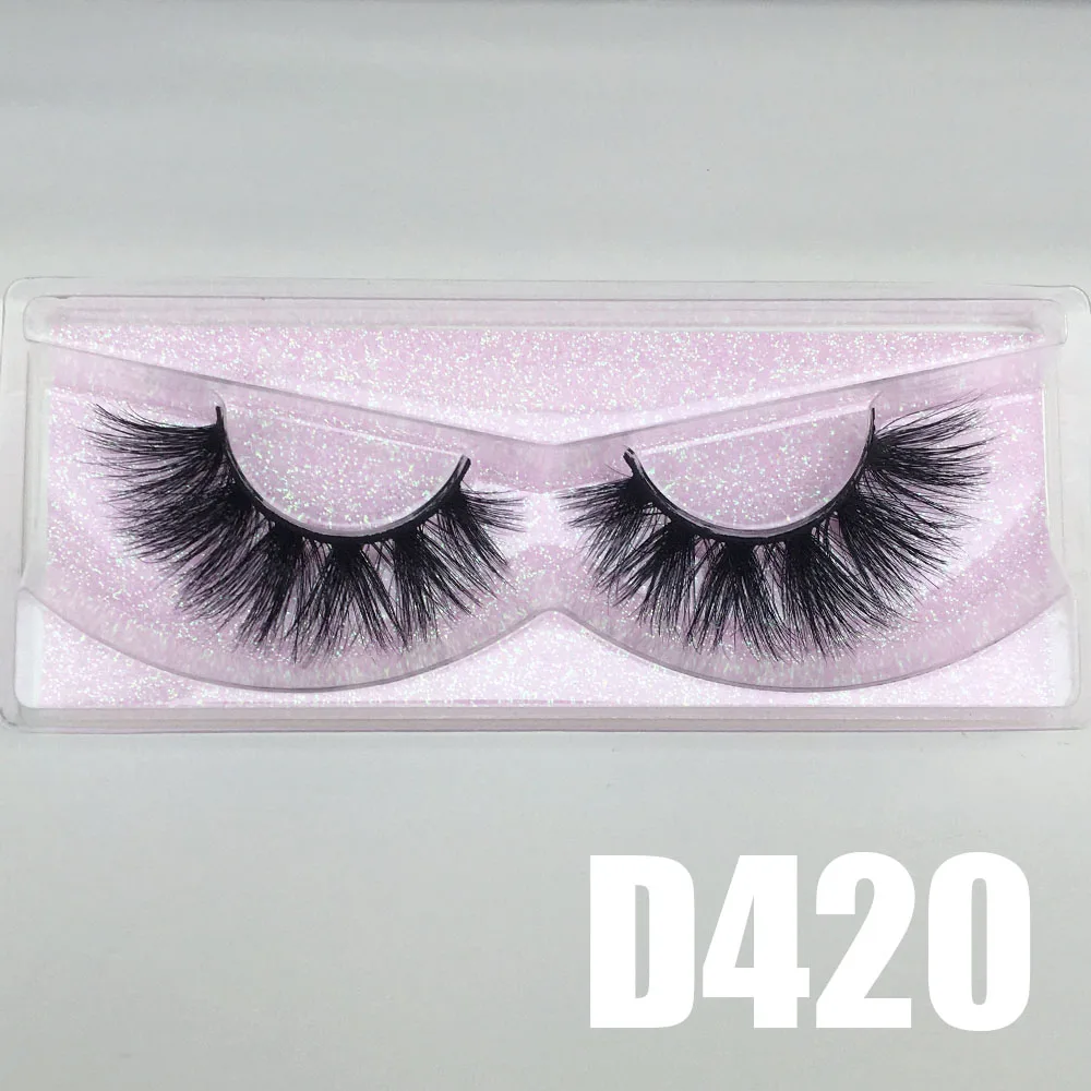 BossGirl Lashes False Eyelashes Natural Long 22mm 20mm 3D 5D Real Mink Handmade Lightweight Comfortable D414