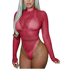 Neon Mesh One Piece Swimsuit Thong One Piece Swimwear Women Fishnet Tanga Swimsuit Sexy Bathing Suit High Neck Monokini