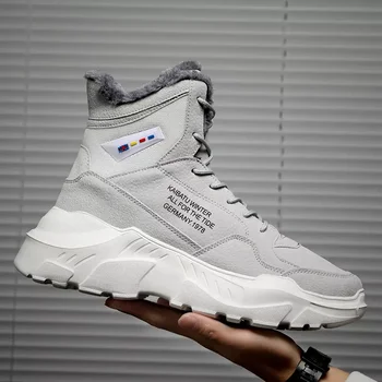 

Plush high top shoes cotton shoes new men's shoes