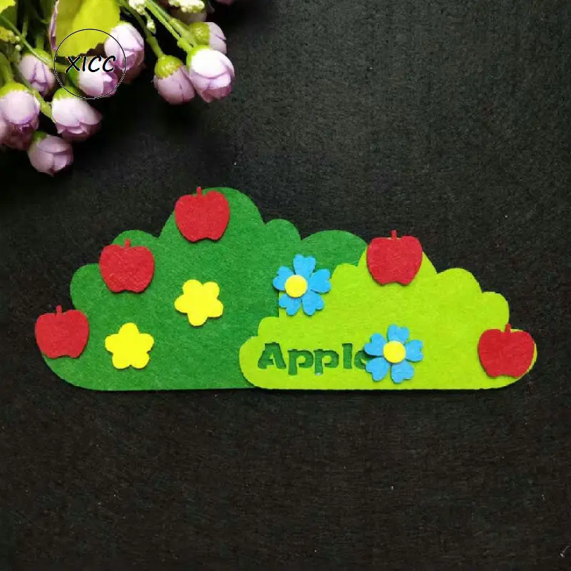 XICC Non-woven Felt DIY Fence Tree Clossroom Decoration Kindergarten School Blackboard Environmentally Friendly Flower Grass DIY