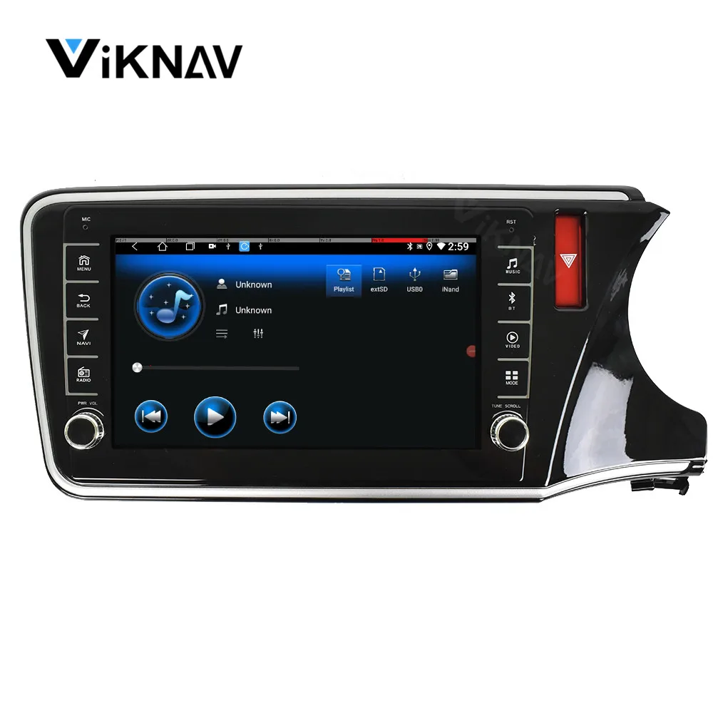2DIN Android Car radio multimedia player For Honda City Grace 2014 2019