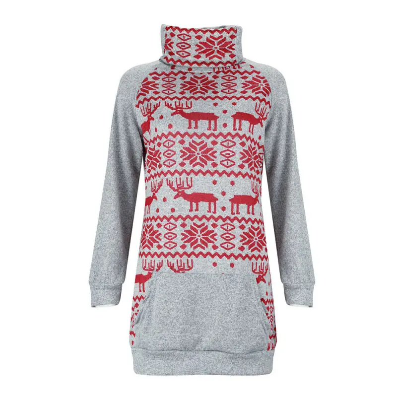 Рождественский женский свитер с принтом снежинки и длинным рукавом Chirismas, Повседневный пуловер, мягкий трикотаж, топы, свитер, джемпер