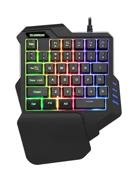 

One-Handed Mechanical Gaming Keyboard RGB Backlit Portable Mini Gaming Keypad 35 Keys Game Controller For PS4 PS3 Xbox PC
