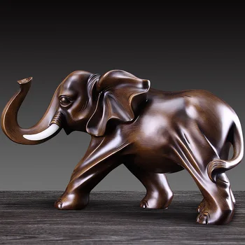 

Resin Elephant Figurine Miniature Garden Decoration Modern Home Statue Sculpture Craft Office Living Room Feng Shui Ornaments