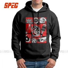 Автомобильная культура, мужские толстовки с капюшоном, креативные хлопковые толстовки, черная толстовка с капюшоном, рубашка