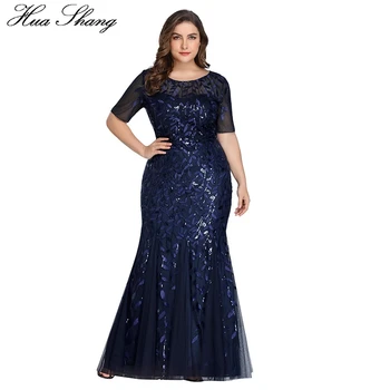 

Plus Size Mermaid Party Dress Women 2019 Fashion Summer Short Sleeve Mesh See Through Lace Formal Dress Maxi Dresses
