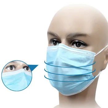 

Anti-Pollution 3 Laye Mask dust protection Masks Face Masks Elastic Ear Loop Dust Filter Safety Mask