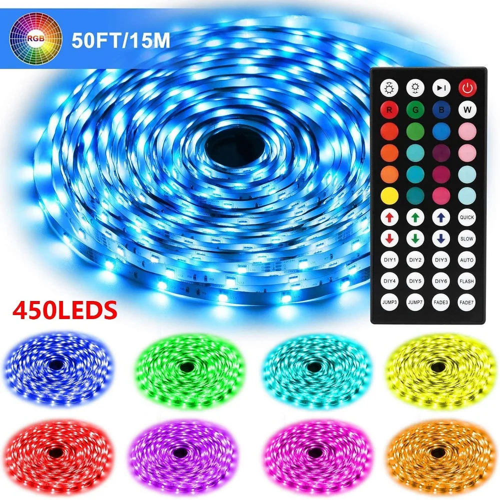 Гибкая светодиодная лента s 5050 RGB ленсветильник с 44 кнопками ИК пульт