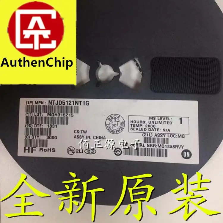 

10 шт., 100% оригинальные новые в наличии NTJD5121NT1G Шелковый экран, TF-патч SOT363 N-channel MOS трубка с полевым эффектом