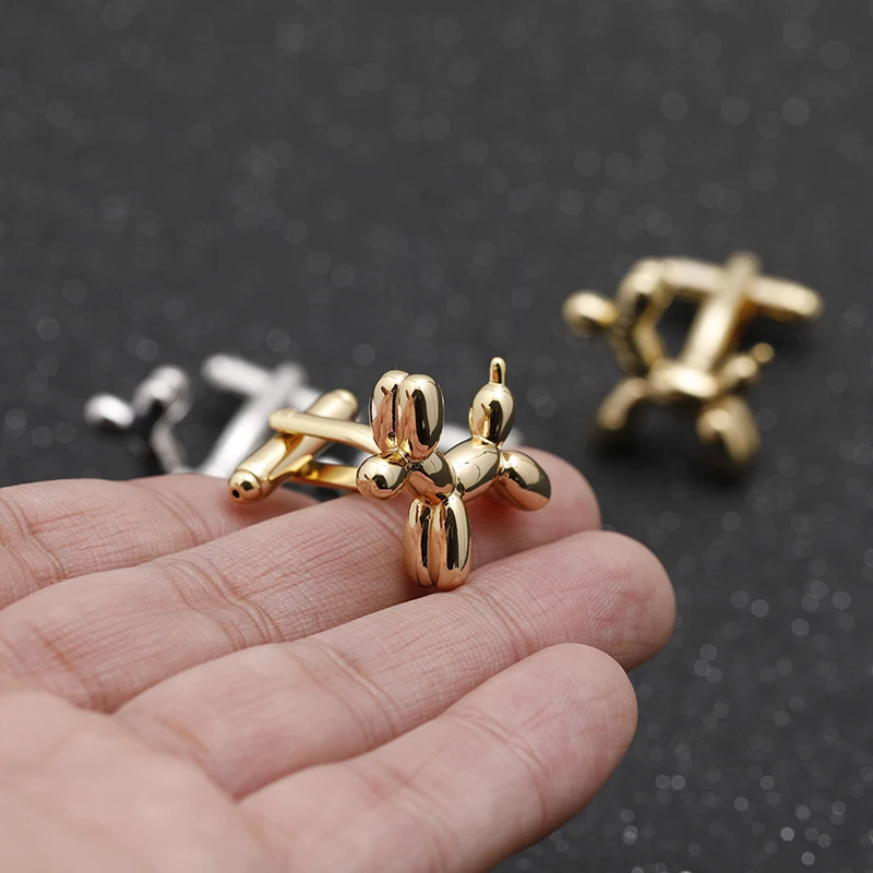 Fashionable Silver High-end material balloon dog cufflinks wholesale cufflinks cuff nails French shirt