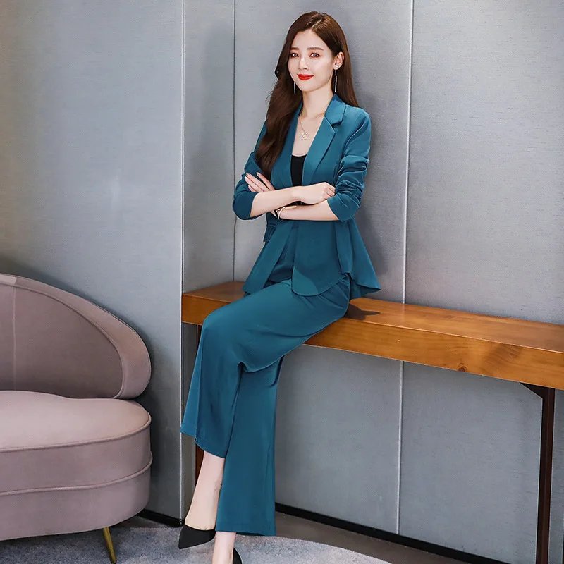 

2020 Spring Clothing New Style Korean-style by Age WOMEN'S Suit Western Style Fashion Slimming Loose Pants Slim Fit Fashionable