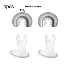 

4Pcs Semicircular Saw Blade Diamond Oscillating Tool Multi Tool Mortar Cutting Saw Blades Precise Power Tool Accessories