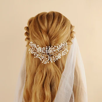 

TRiXY H31 Wedding Hair Accessories Peals Hair Comb Bridal Hair Clips Accessories Jewelry Pearls Women Hair Ornaments Headpiece