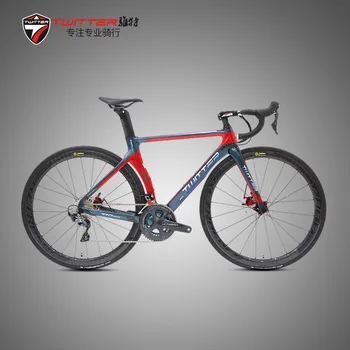 

Zute Carbon Fiber Road Car Double Disc Brake Road Racing R8000 22-Speed Bicycle Carbon Wheel Color Changing T10pro road bike