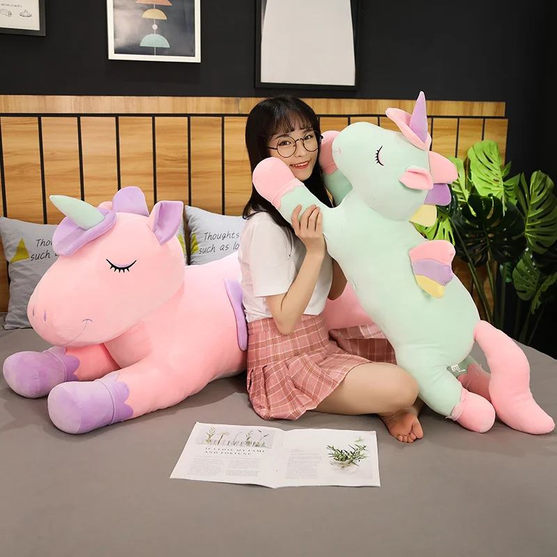 50-130cm Creative New Style Unicorn Plush Toys Animal Unicorn Dolls for Children Boys Birthday Gifts Baby Toy Christmas