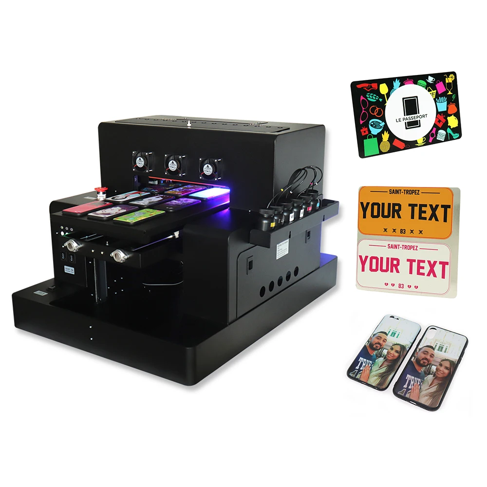 

Automatic A3 UV Printer UV Flatbed Printer For metal glass phone case Acrylic Cylinder bottle uv printing machine