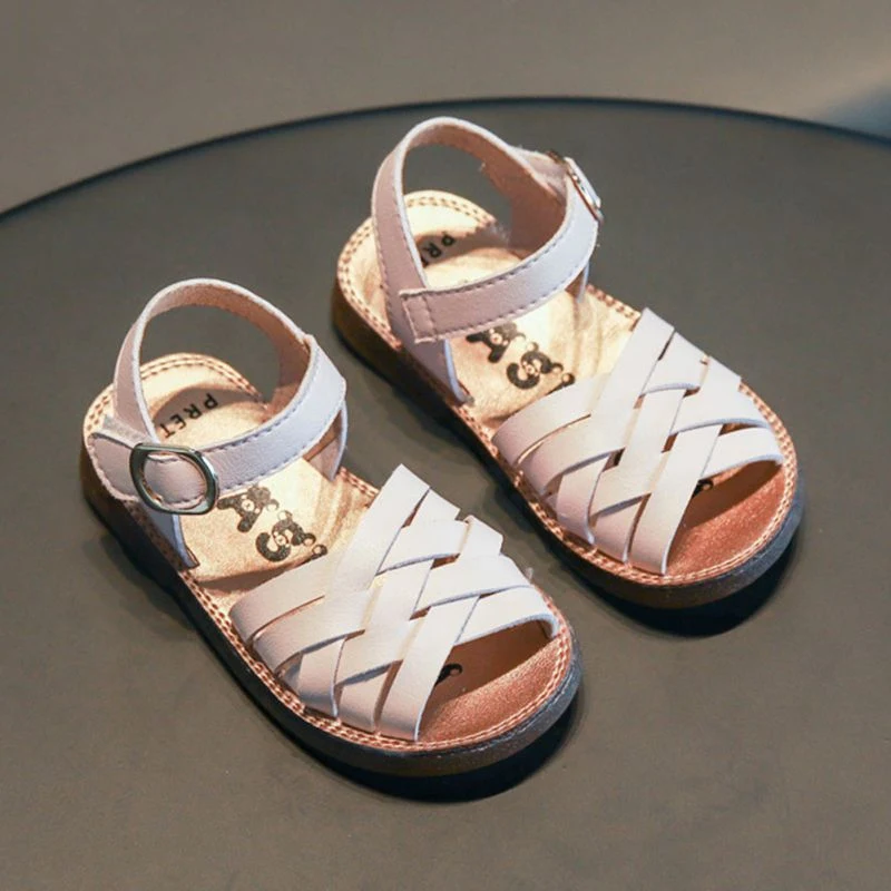 

Children Sandals Summer Princess Shoes Woven Soft Bottom Breathable Beach Shoes Kids Sandal