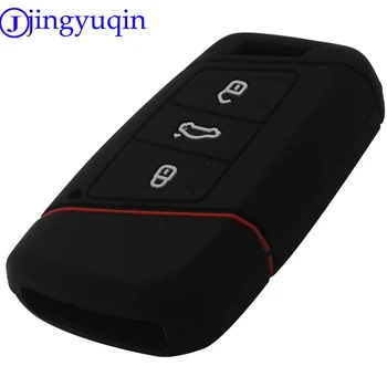 

10x Remote 3BTNS Silicone Car Key Fob Bag Cover Case For Volkswagen VW Magotan Passat B8 Tiguan MK2 For Skoda A7 Smart Protector