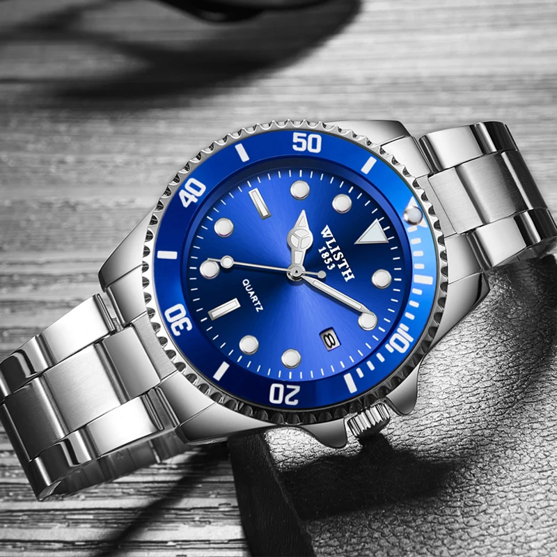 Мужские наручные часы Rolexable спортивные водонепроницаемые из нержавеющей стали с
