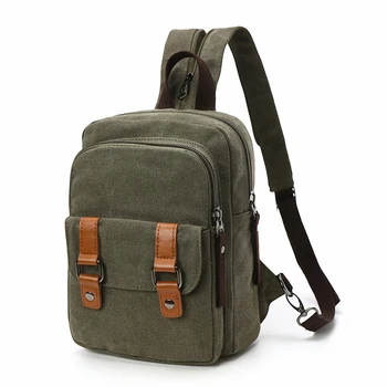 

Fashion backpack men simple and practical canvas sling shoulder bag huge capacity travel bag daypack suitable for male