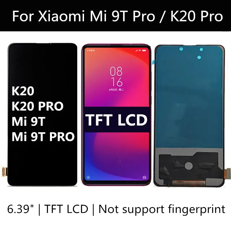 ЖК дисплей TFT 6 39 дюйма для Xiaomi Mi9T Mi 9t Pro с сенсорным экраном в сборе сменный Redmi K20 PRO