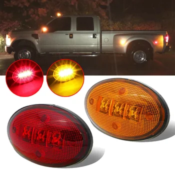 

Dustproof Fender Shockproof Marker T10 Plugs Amber&Red 3 LEDs Front&Rear