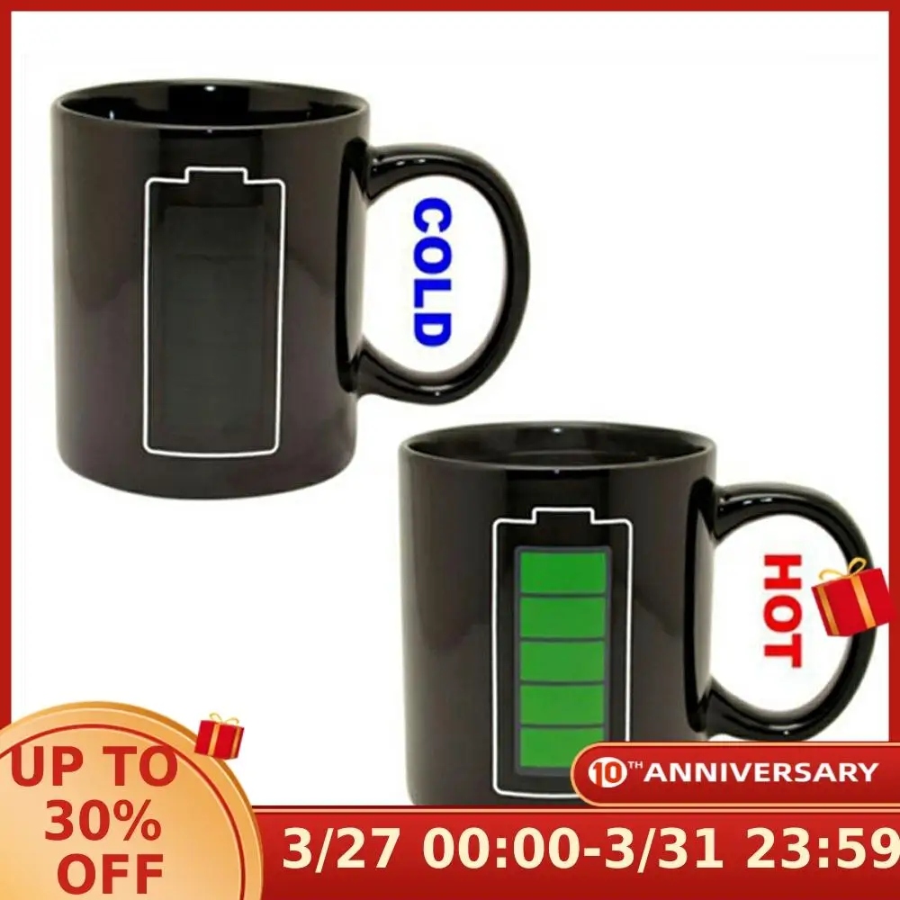 1 штука удивительная керамическая чашка батарея меняющая цвет кружка ручка