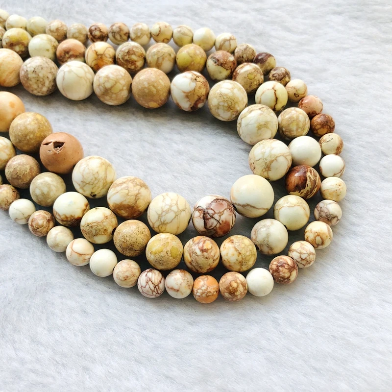 8MM PICASSO JASPER GEMSTONE MATTE BROWN ROUND LOOSE BEADS 15.5/"
