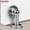 NAIERDI Stainless Steel Door Stopper Bathroom Magnetic Door Stop Heavy Duty Floor Wall Mount Wind-Proof Door Holder Hardware ► Photo 3/6
