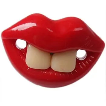 

Baby Silicone Pacifiers Funny Buck Teeth Pacifier Soft Food Grade Silicone Material Safety Pull Ring Easy To Clean