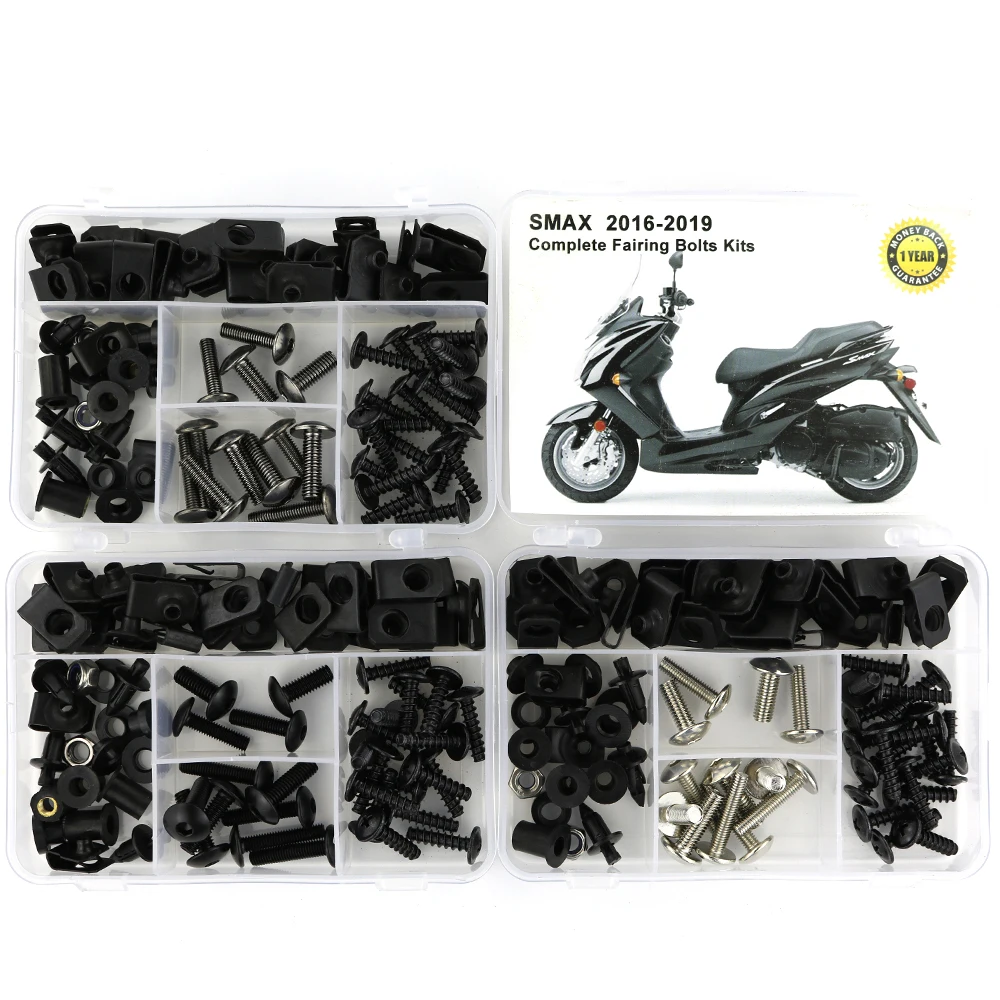 

Подходит для Yamaha SMAX 2016 2017 2018 2019 Полный Комплект болтов обтекателя винты для кузова зажимы болты стильные мотоциклетные стальные