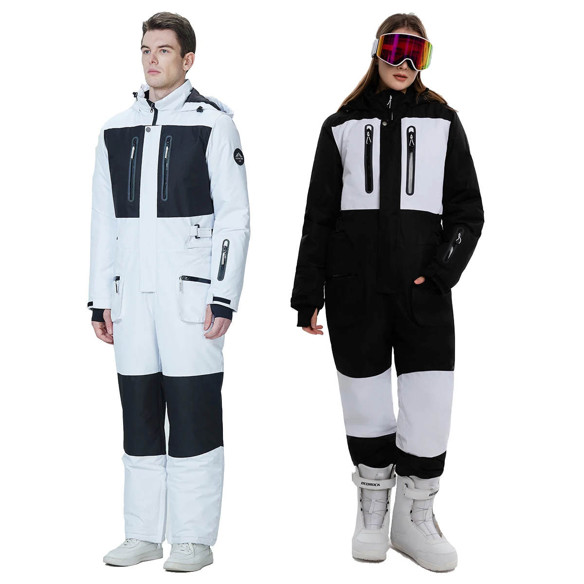 

Ski Suit Men Women One piece Jumpsuit Snowboard Jacket Winter Outerwear High Quality Warm Ski Jacket Waterproof Snow Overall