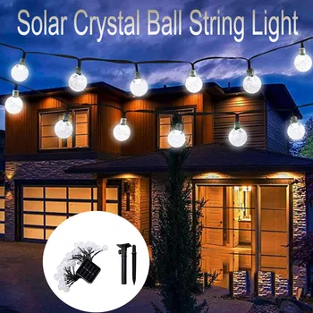 

Solar Crystal Ball Waterproof String Lights Lighting For Garden Home Landscape