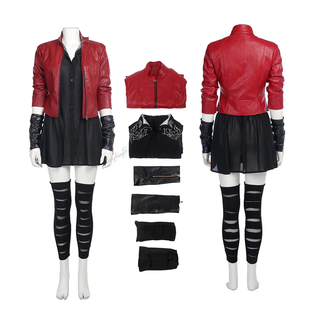 

Scarlet Witch Costume Avengers: Age of Ultron Cosplay Wanda Maximoff Red Fashion Outfit