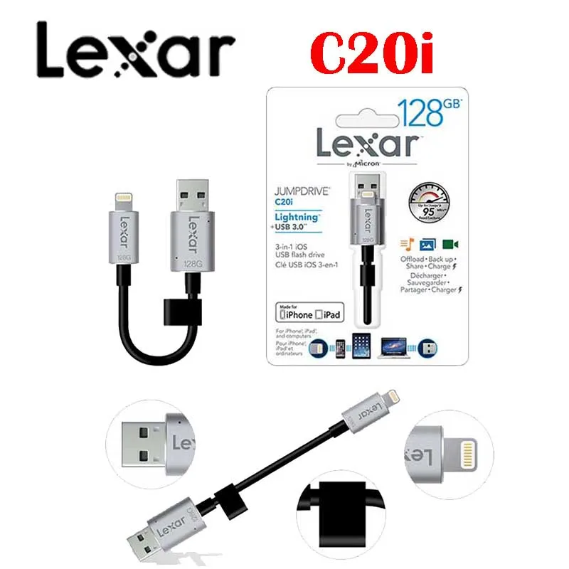 C20i Lexar Jump Drive USB3.0 флеш-накопитель type-C U диск отпечаток пальца ID Jumpdrive безопасность 256 AES U Хранение телефона компьютера PC Mac - Цвет: C20i