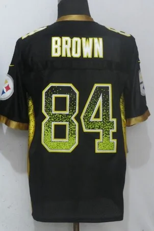 А+++ Качественная мужская футболка для взрослых 7 Roethlisberger Drift Fashion Black Elite 19 Smith-schuster - Цвет: For men