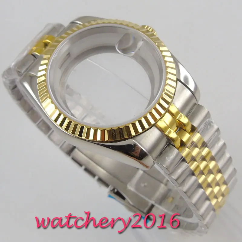 36mm Debert steel sapphire glass automatic Watch Case fit Miyota 8215 series MOVEMENT