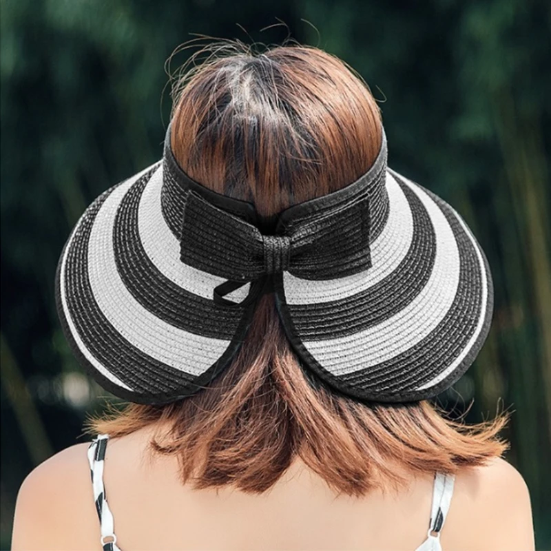 Alleza Sombrero de Paja para Mujer Floppy Plegable Gorra de Playa Sun Hat UPF 50+ 