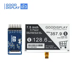Epaperdisplay 7.5 pouces, affichage sur papier électronique 800x480, avec e ink HAT 