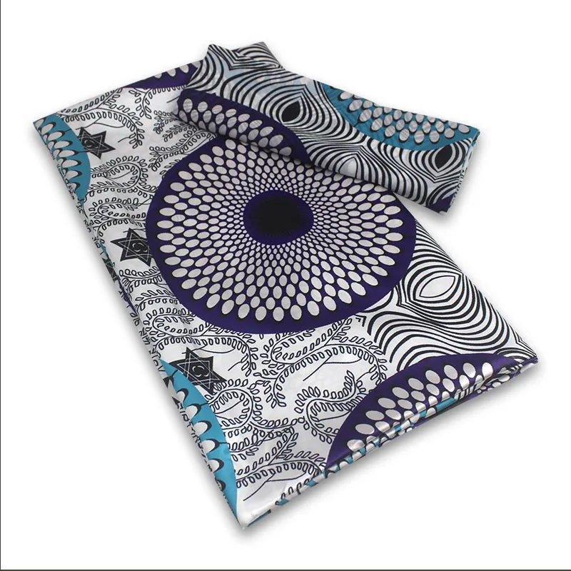 Шелковая атласная ткань с цифровым принтом 5 ярдов/партия новая мода Африканский