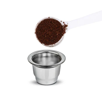 

Stainless Steel Refillable Reusable Coffee Filling Capsule Pod For Nespresso
